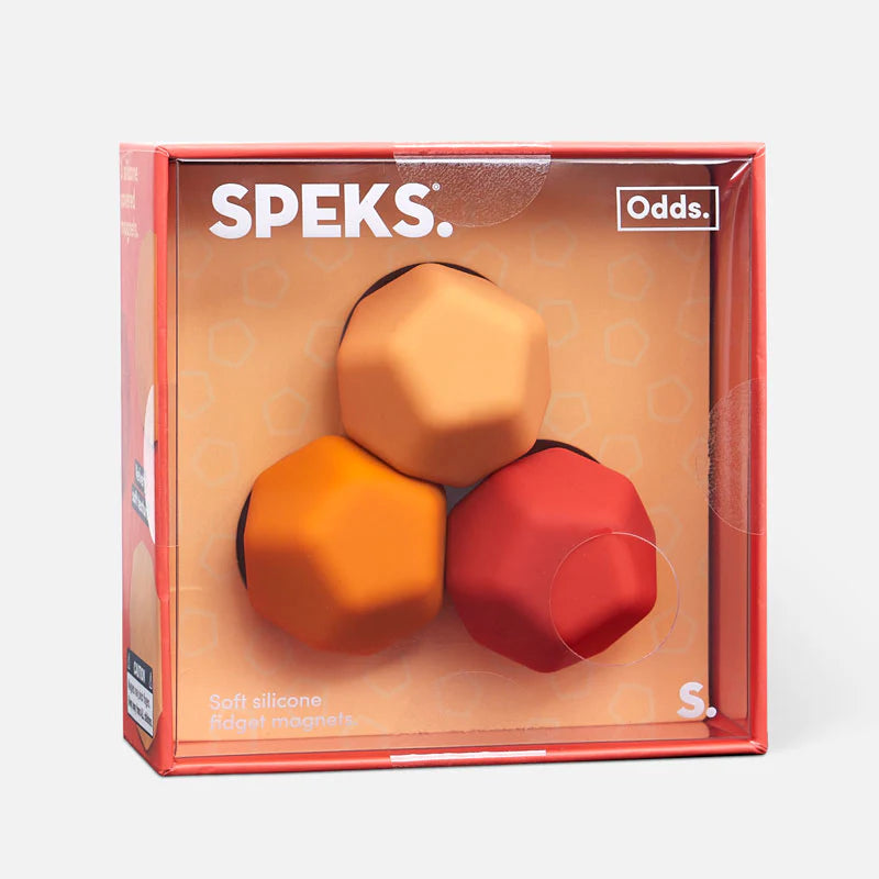orange odds speks sensory toy