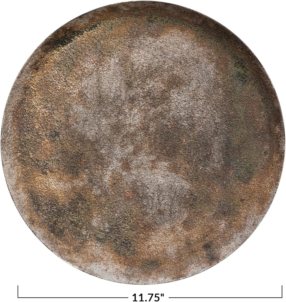 Decorative Metal Tray with Distressed Pewter Finish