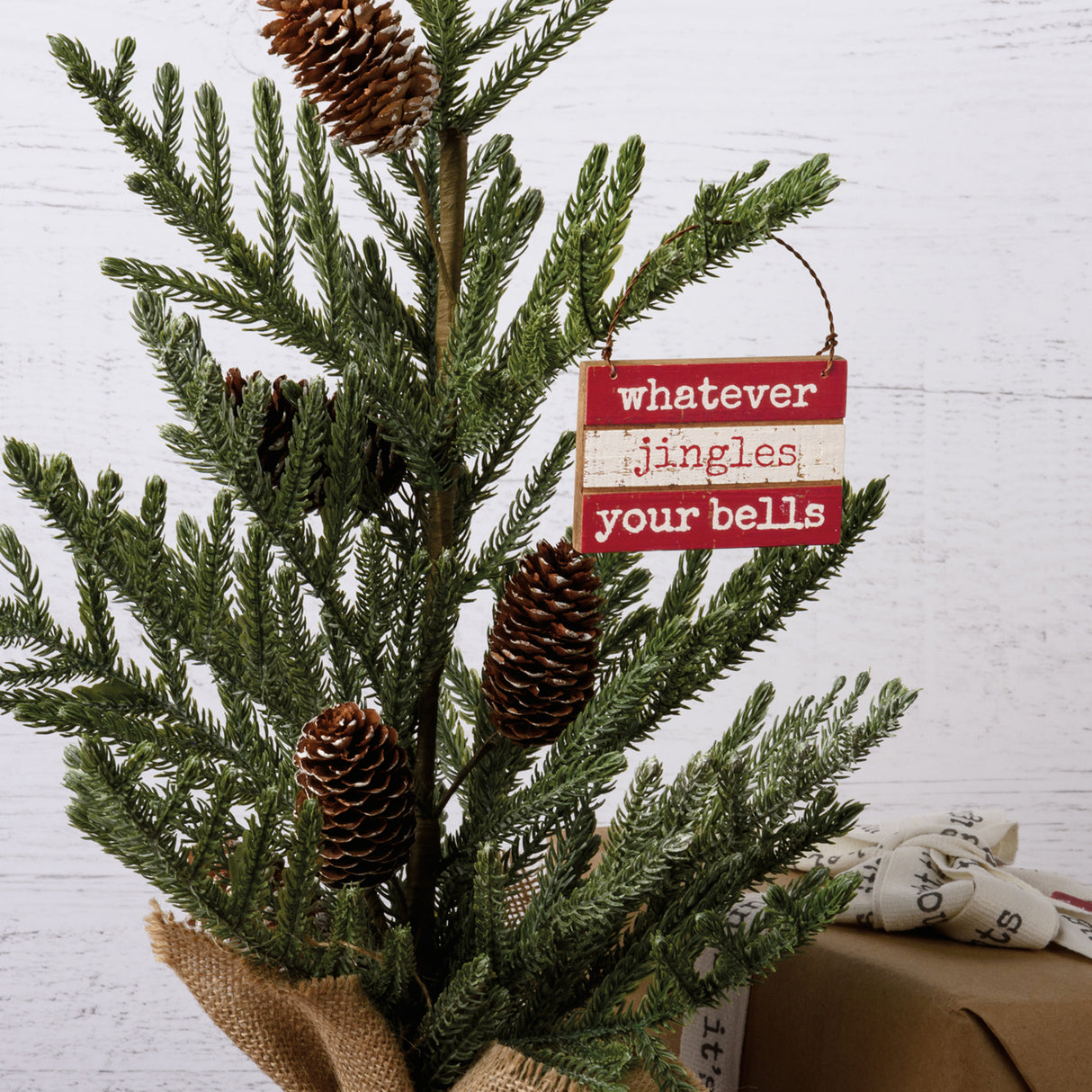 Whatever Jingles Your Bells Wood Sign Ornament