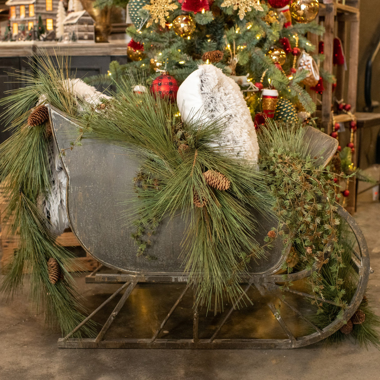 Rustic Metal Christmas Sleigh