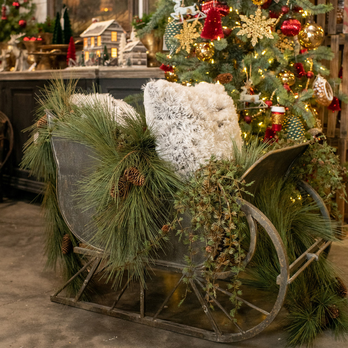 Rustic Metal Christmas Sleigh