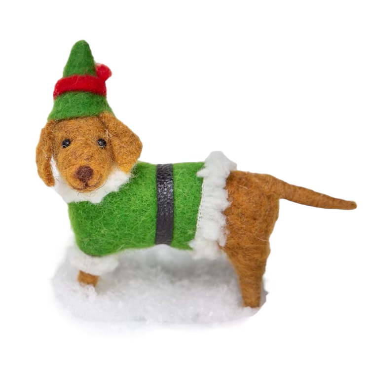 Felt Elf Dog Critter