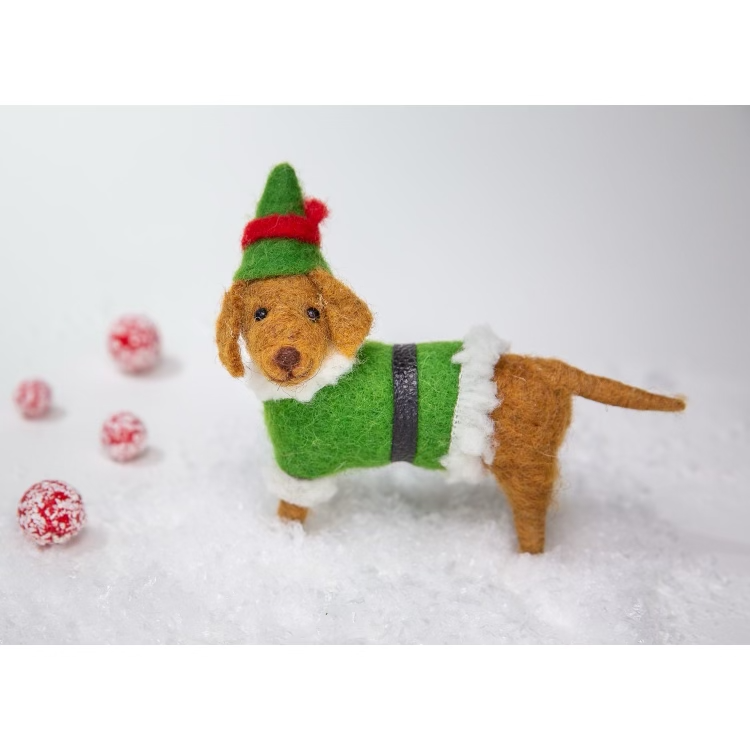 Felt Elf Dog Critter