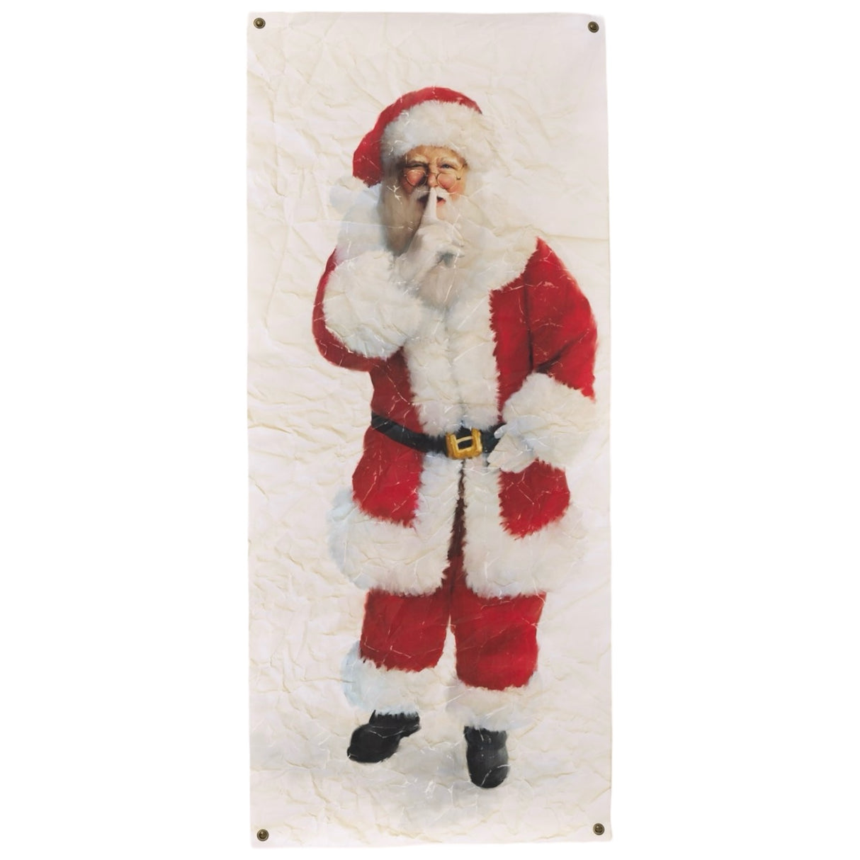 Shhhh! Santa Crinkled Paper Art