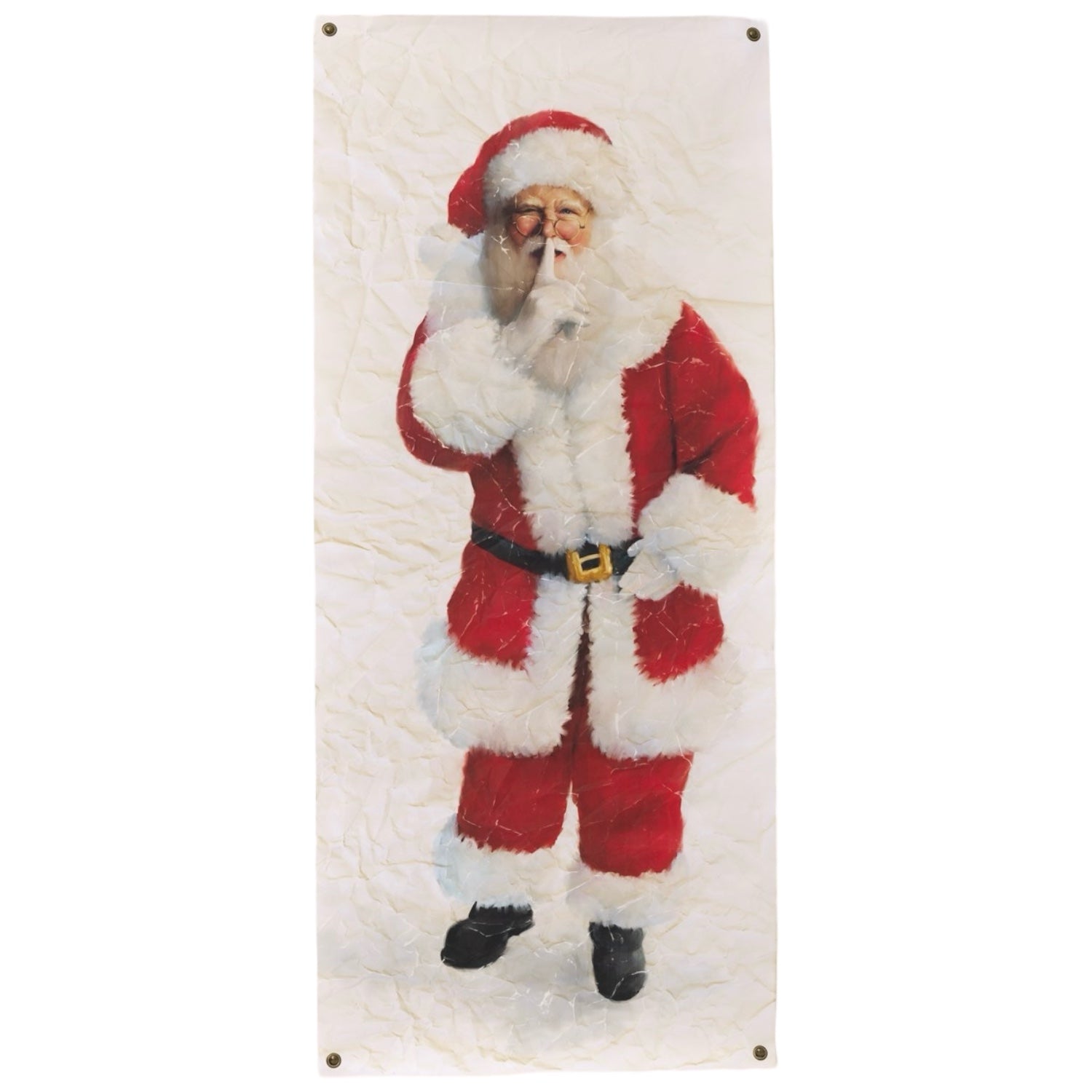 Shhhh! Santa Crinkled Paper Art