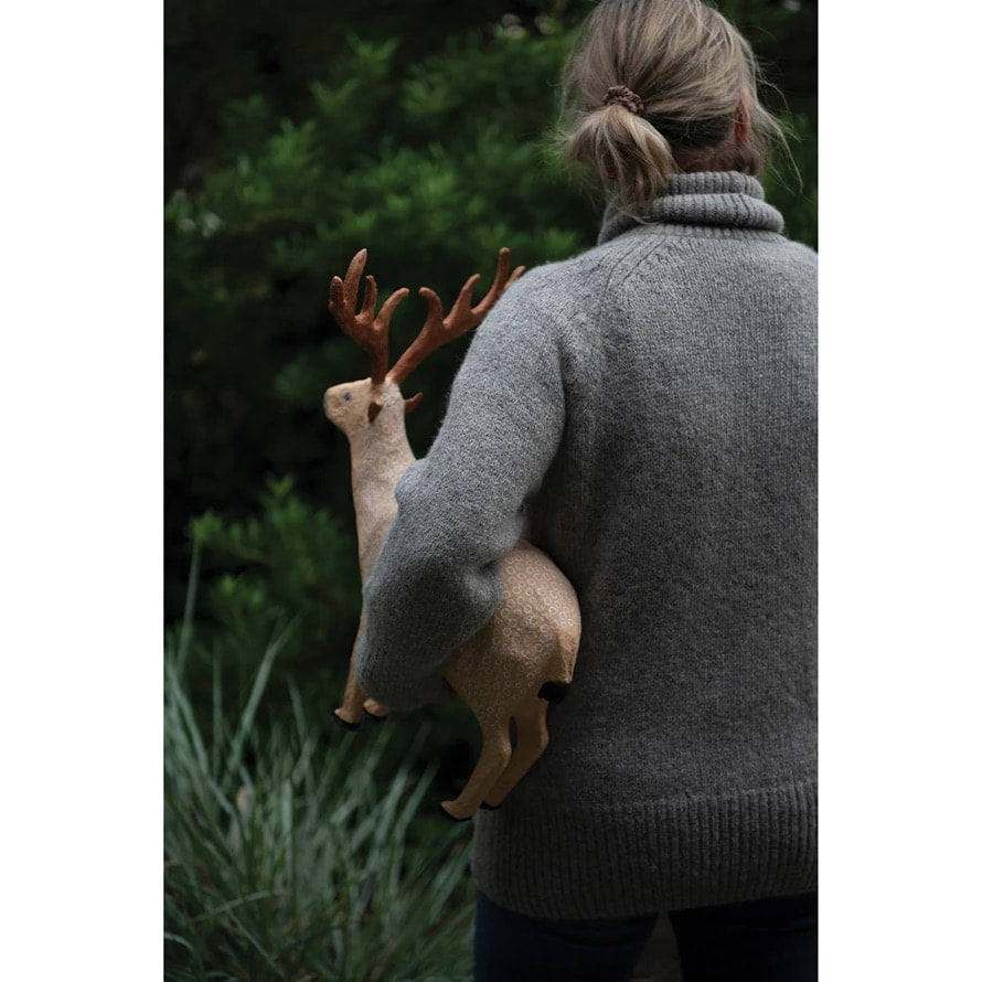 Handmade Paper Mache Reindeer