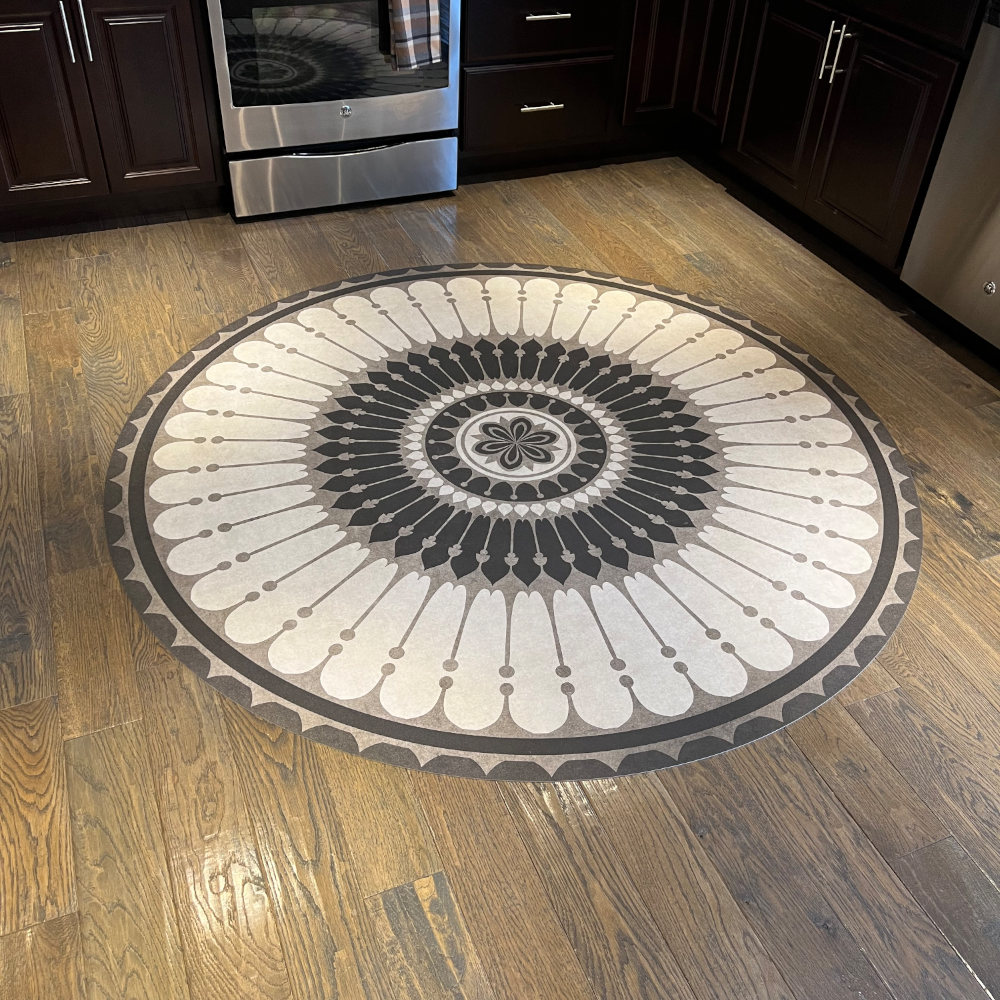 Pattern 83 Pirouette Circular Vinyl Rug