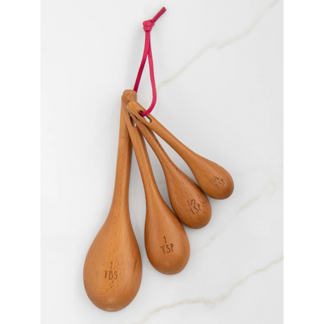 Folk Flower Wooden Measuring Spoon Set