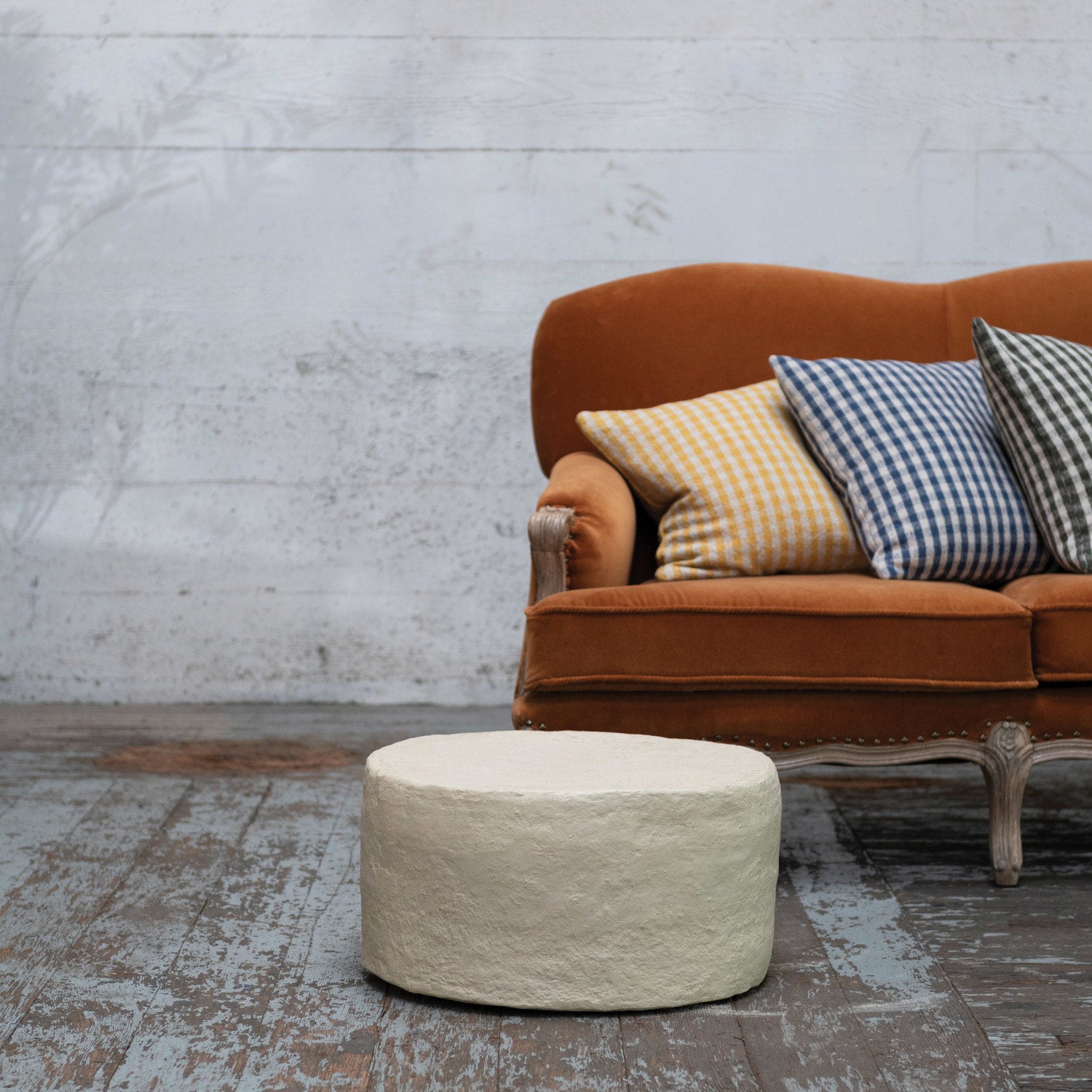 Handmade Paper Mache Stool Table
