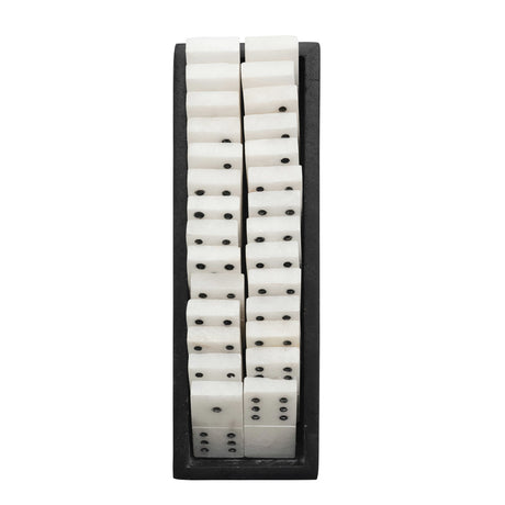 Handmade Alabaster Dominoes in Soapstone Box