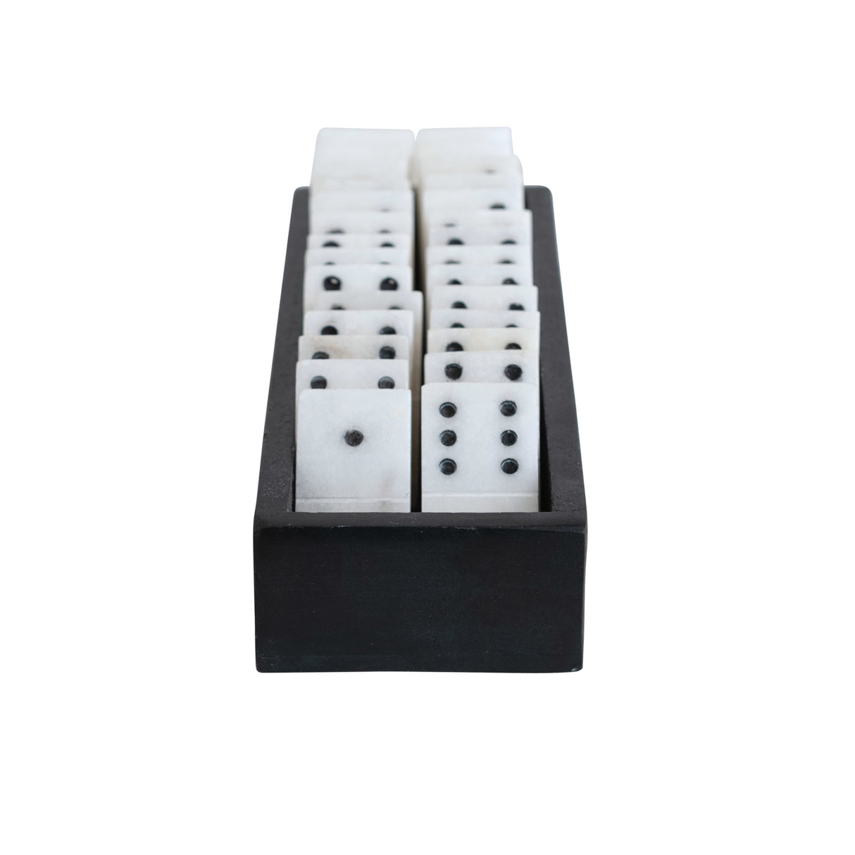 Handmade Alabaster Dominoes in Soapstone Box