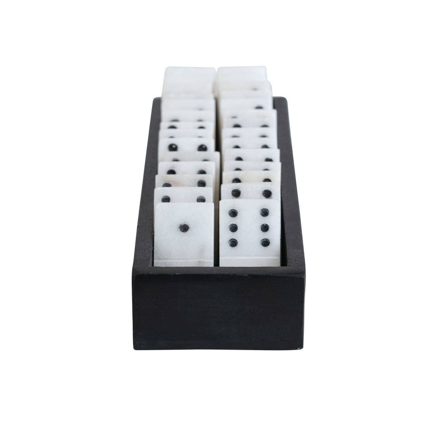 Handmade Alabaster Dominoes in Soapstone Box