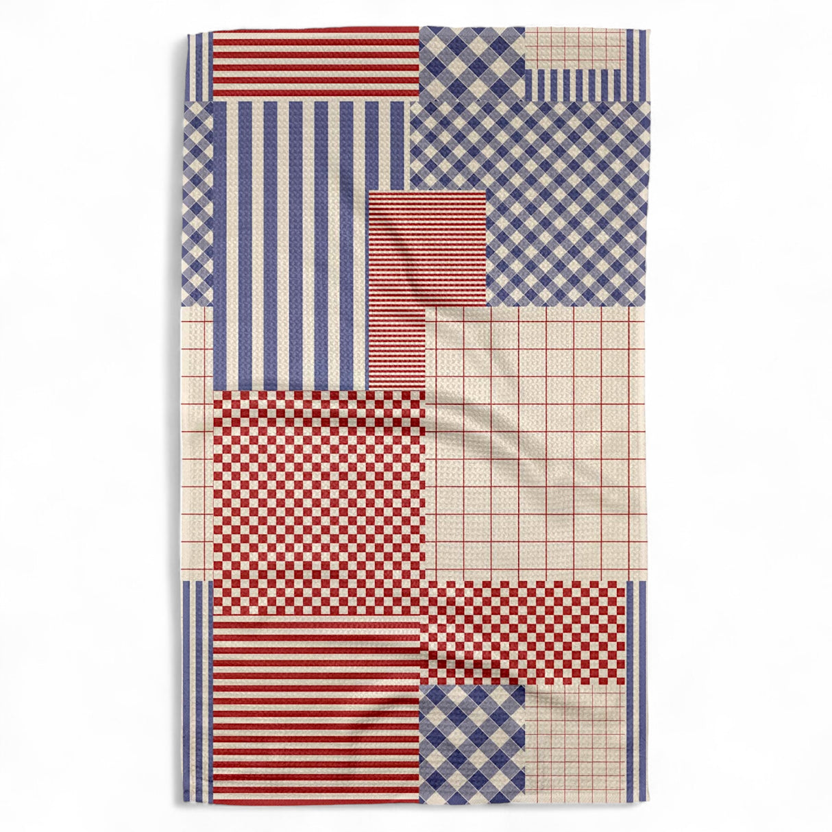 americana red white and blue tea towel