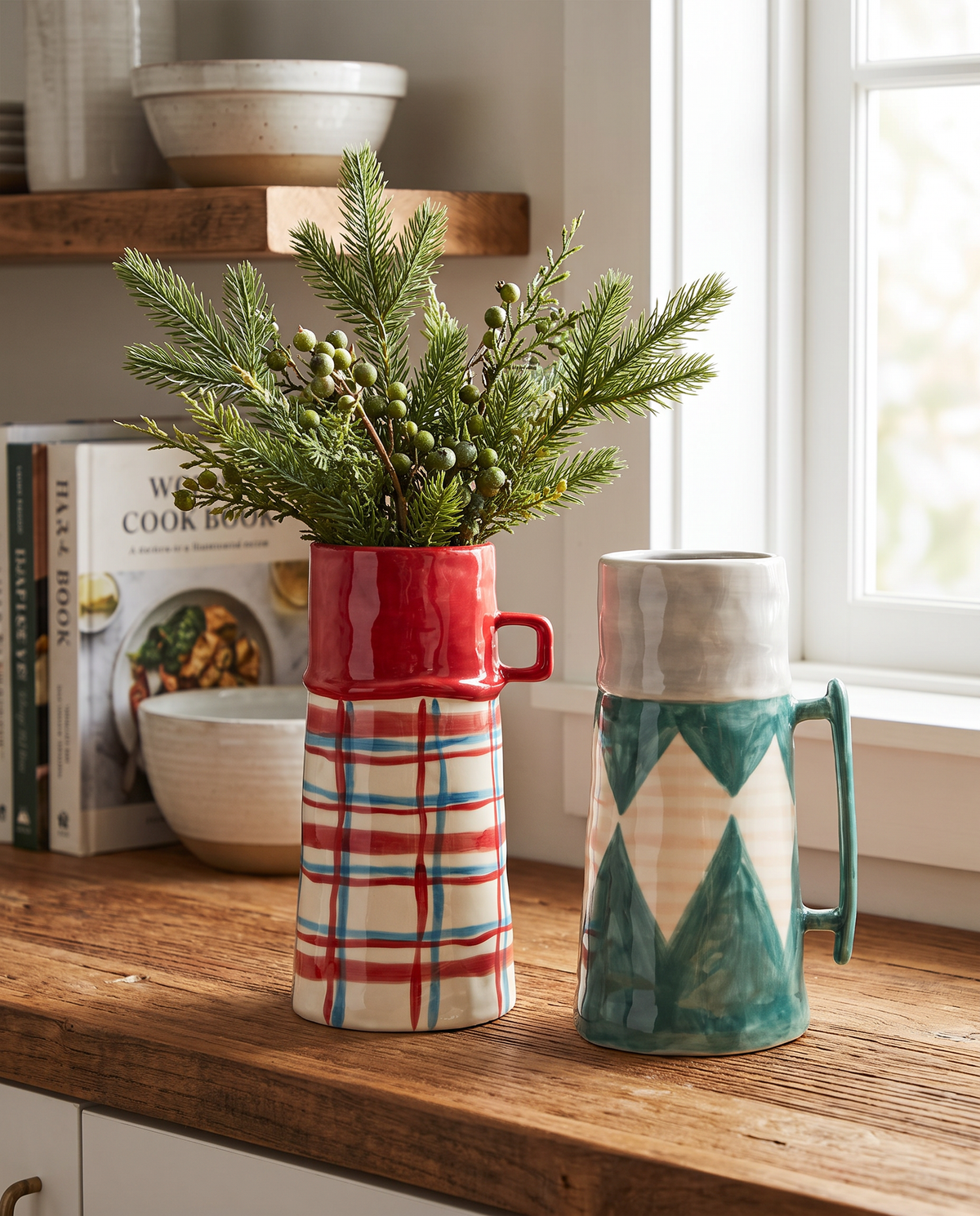 Hand-Painted Ceramic Thermos Vase