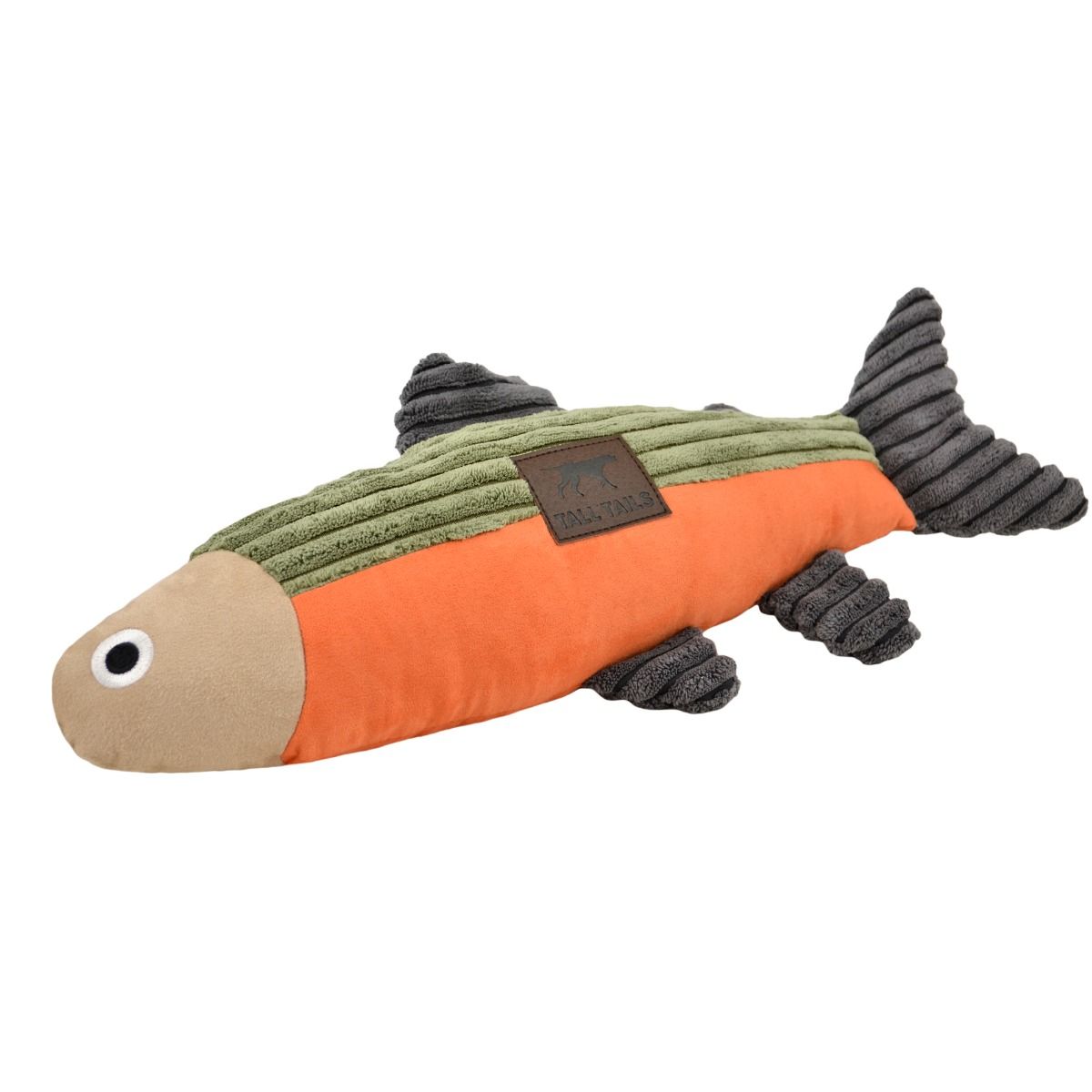 plush fish dog toy with squeaker for medium and large dogs