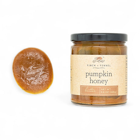 Jar of pumpkin honey butter spread, 10 oz seasonal fall flavor
