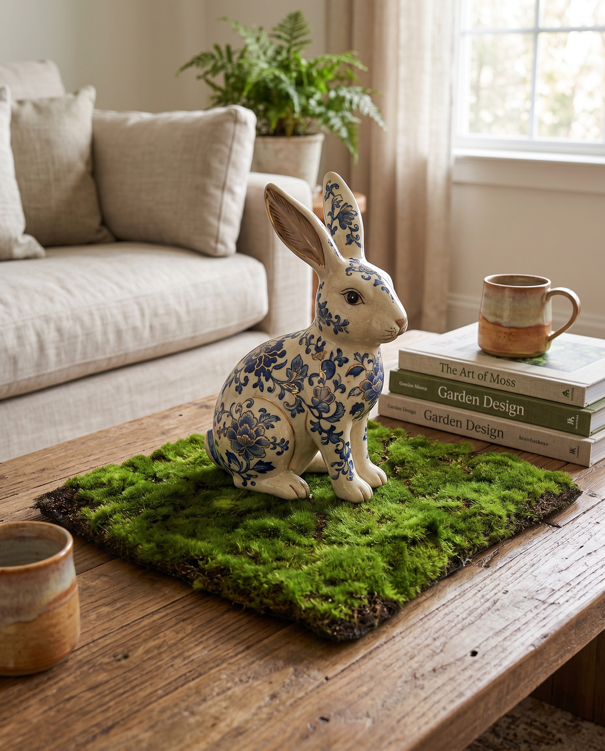 Textured Faux Moss Mat