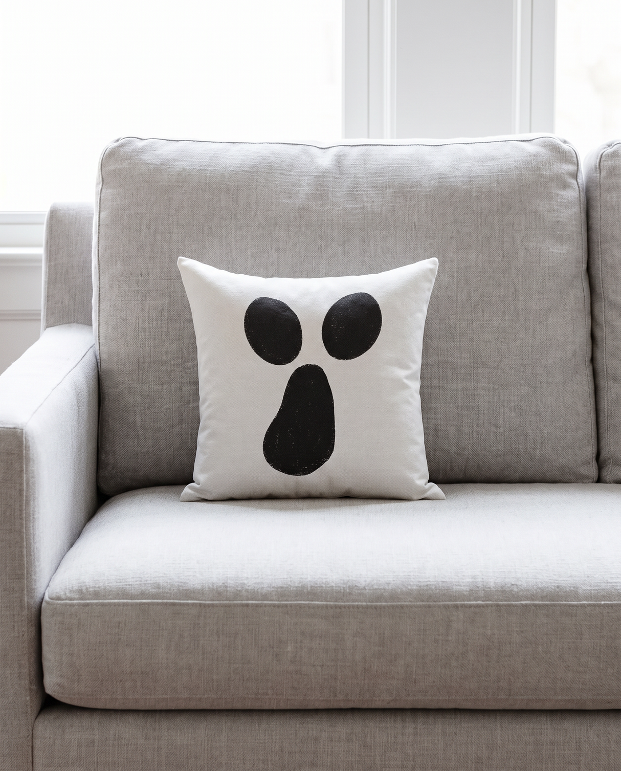 White Ghost Halloween Mini Accent Pillow
