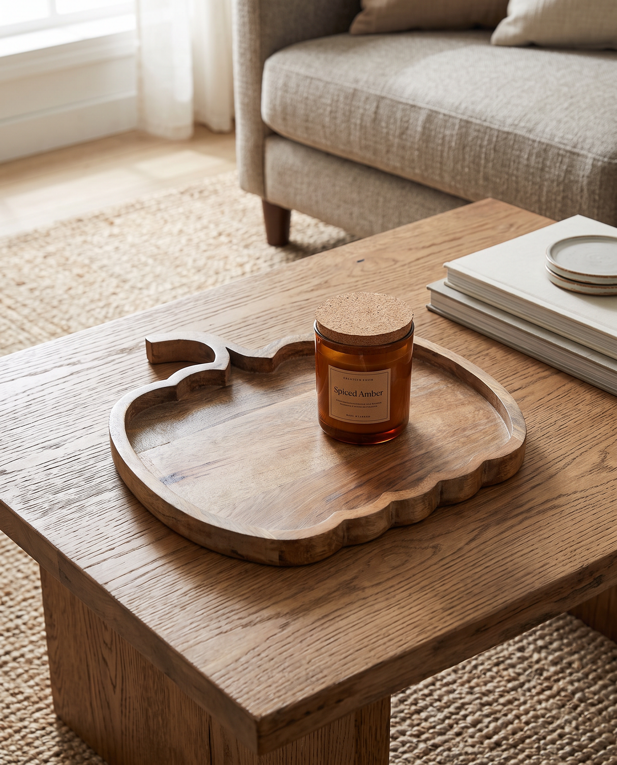 Mango Wood Pumpkin Serving Board