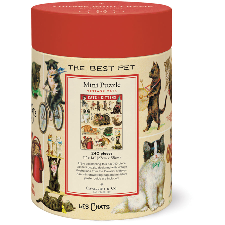 Vintage Cats & Kittens Mini Jigsaw Puzzle | 240 Pieces