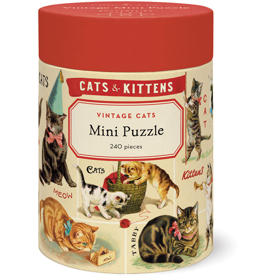 Vintage Cats & Kittens Mini Jigsaw Puzzle | 240 Pieces