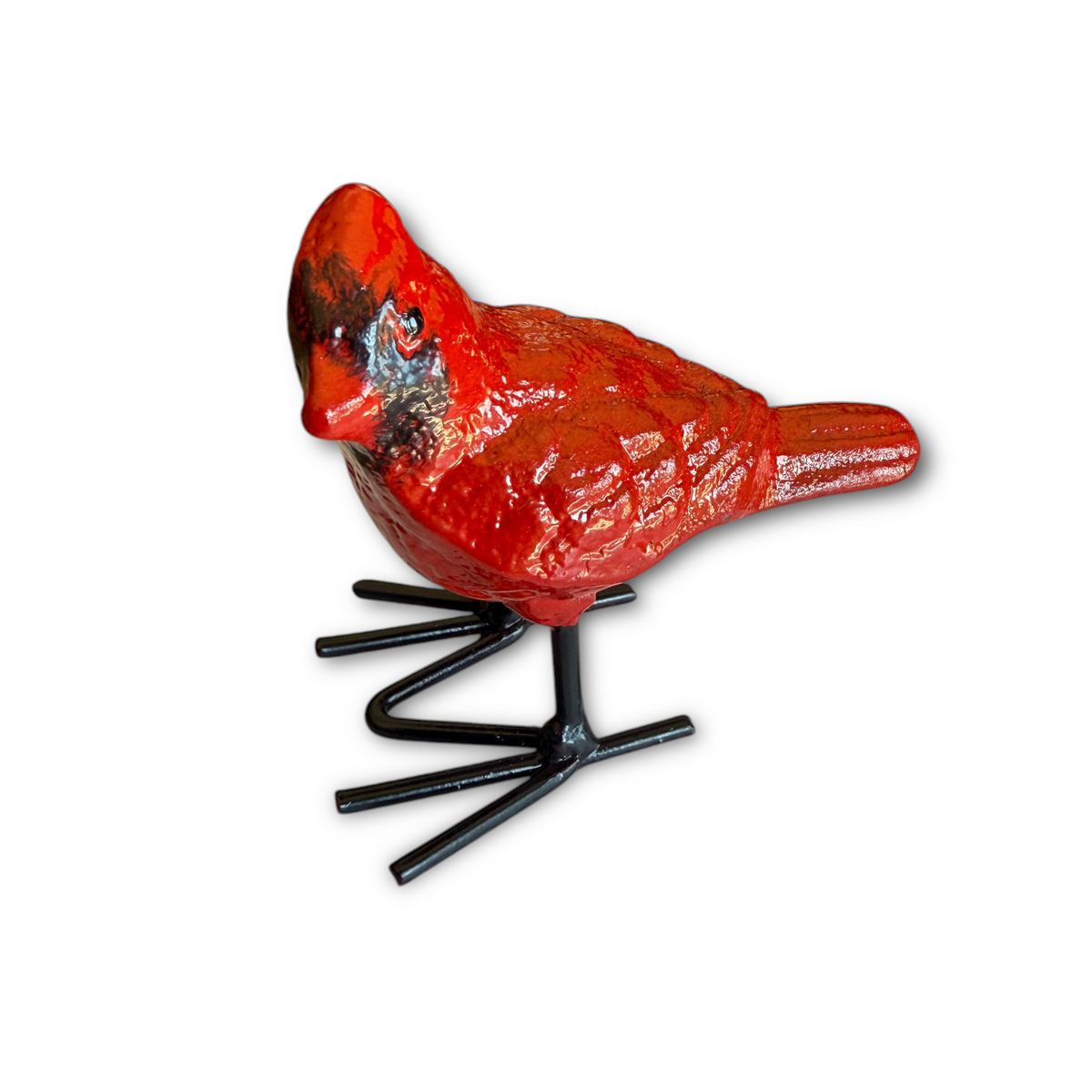 Cast Iron Red Cardinal with Metal Legs – Rust & Cinder