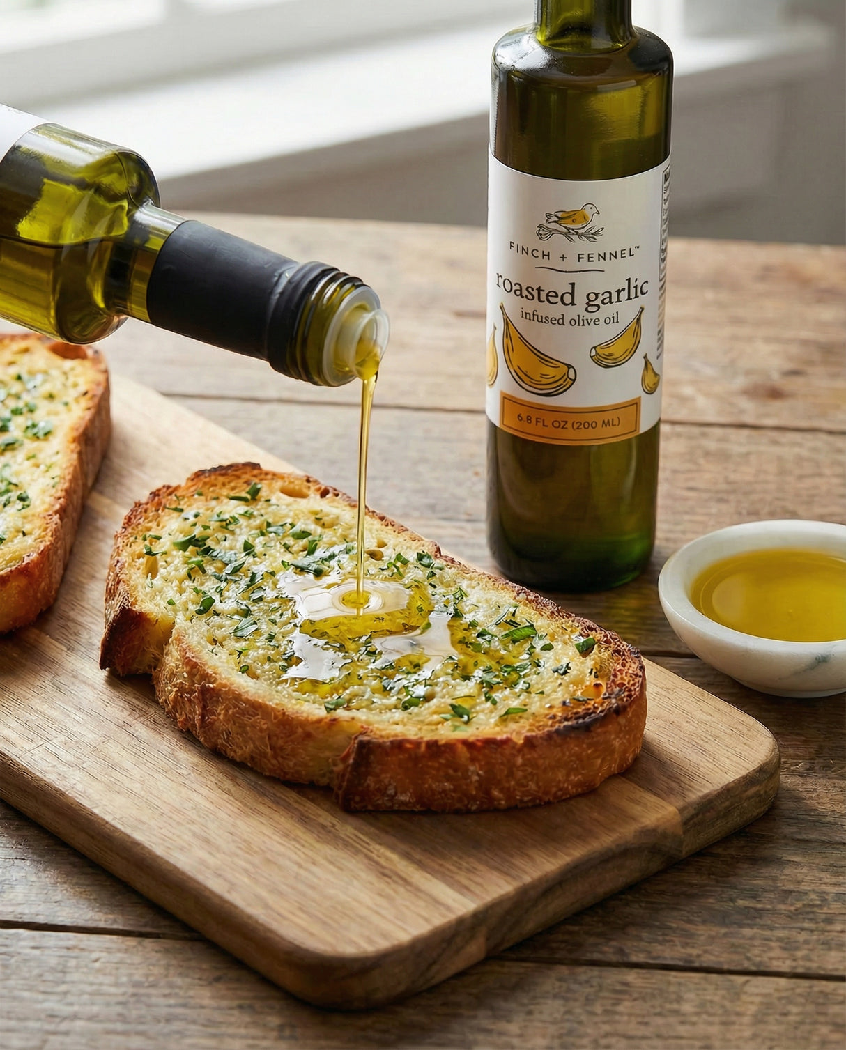 Roasted Garlic Infused Olive Oil | Finch + Fennel