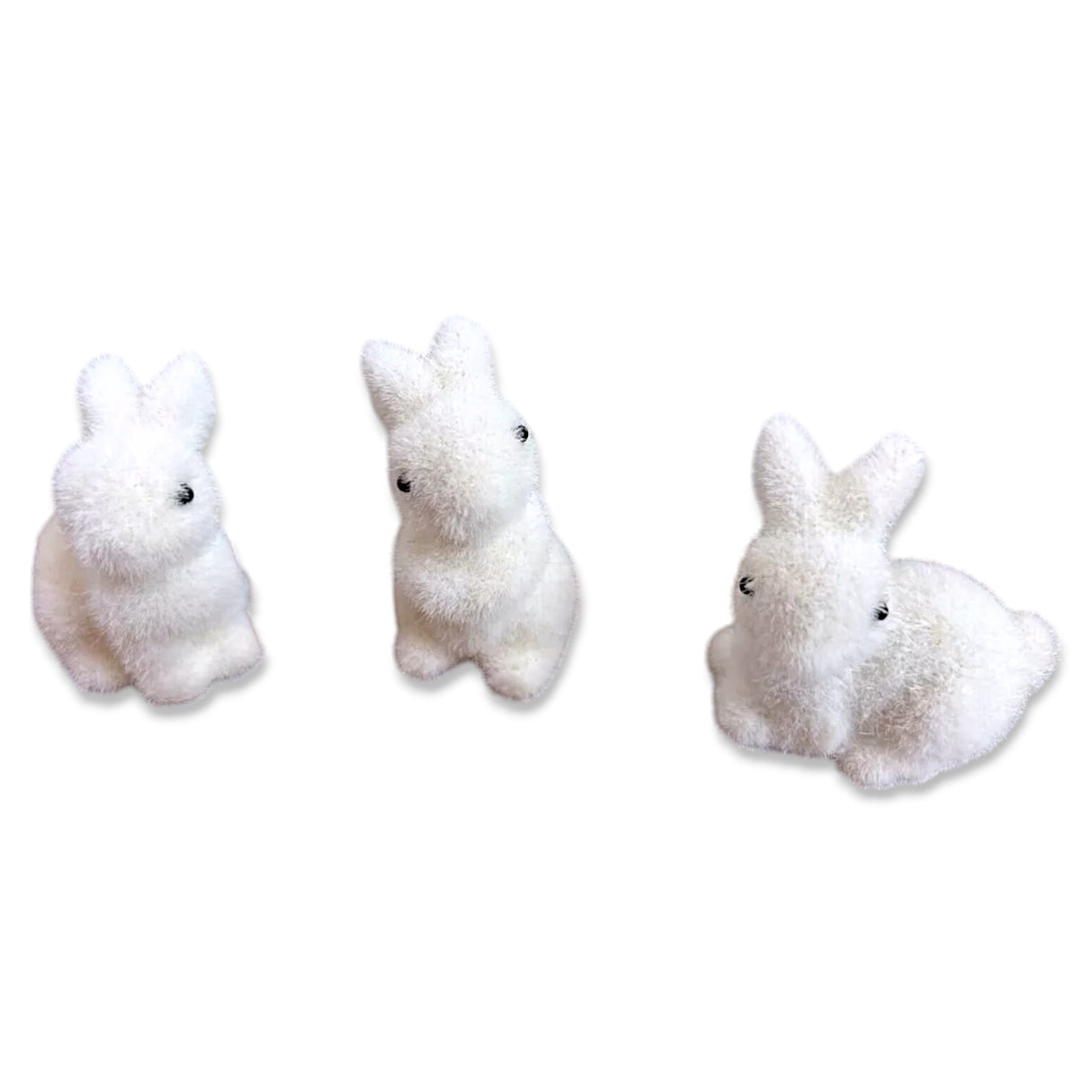 Fuzzy Bunny Rabbit Figurine