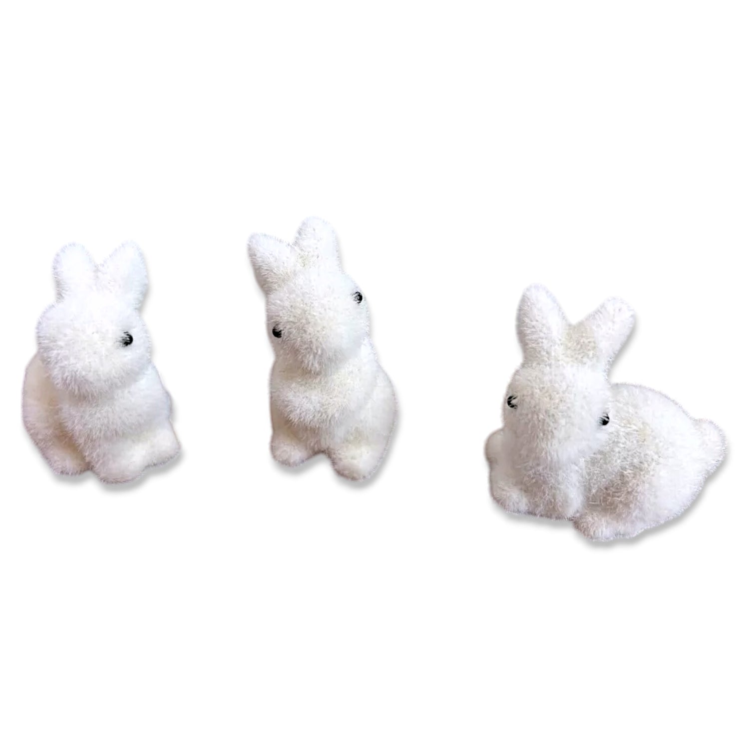 Fuzzy Bunny Rabbit Figurine