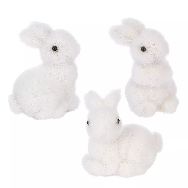 Fuzzy Bunny Rabbit Figurine