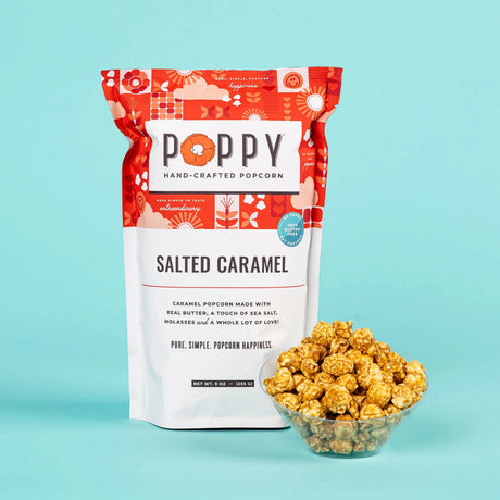 salted caramel poppy popcorn