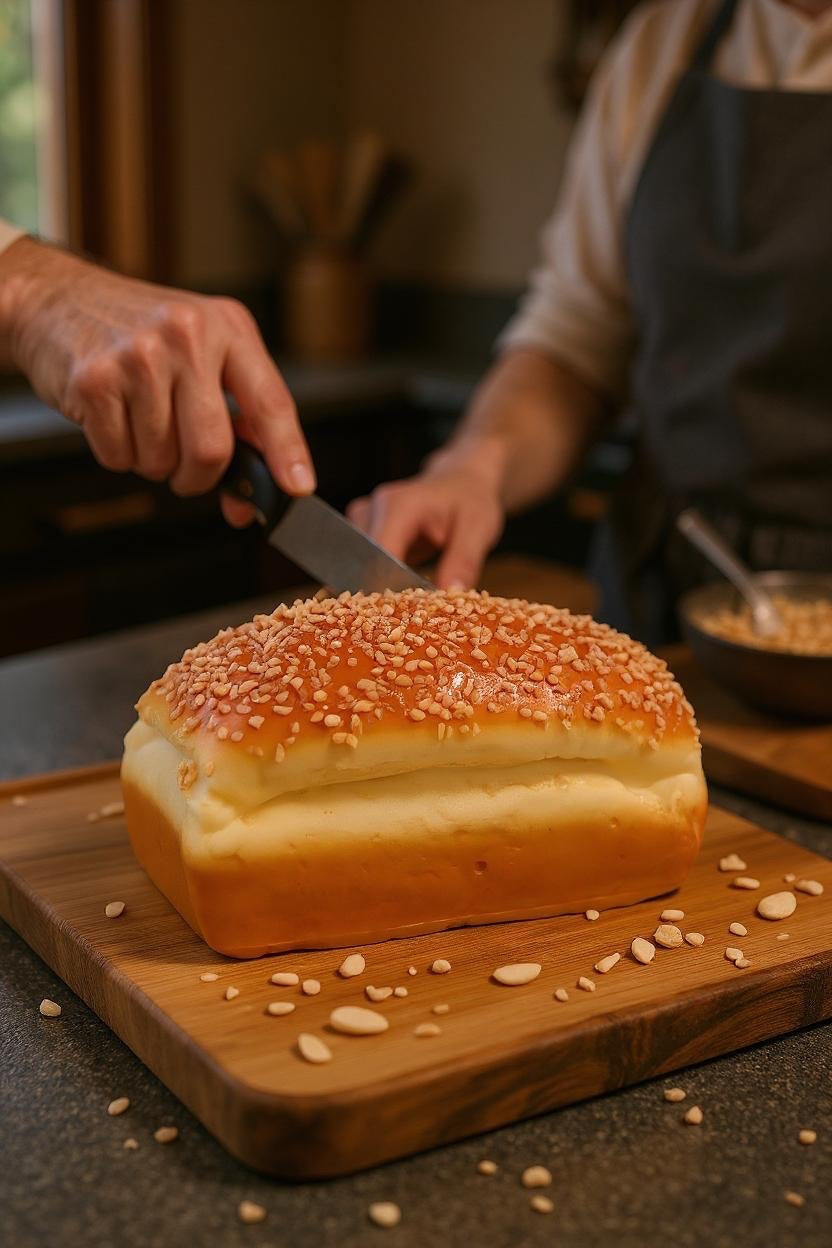 Fake Sesame Seed Loaf of Bread
