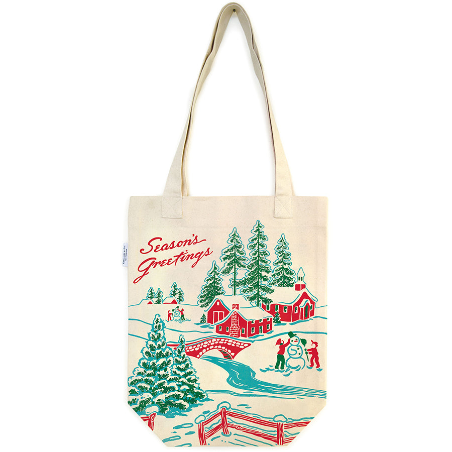 Christmas Winter Wonderland Canvas Tote Bag