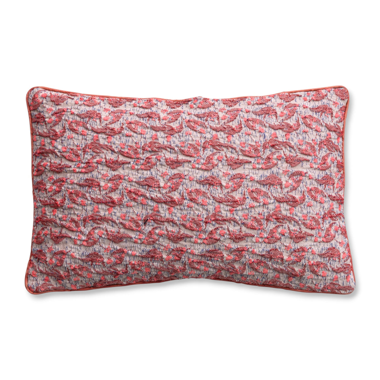 textured woven lumbar pillow multicolor pattern decorative accent pillow 20x14