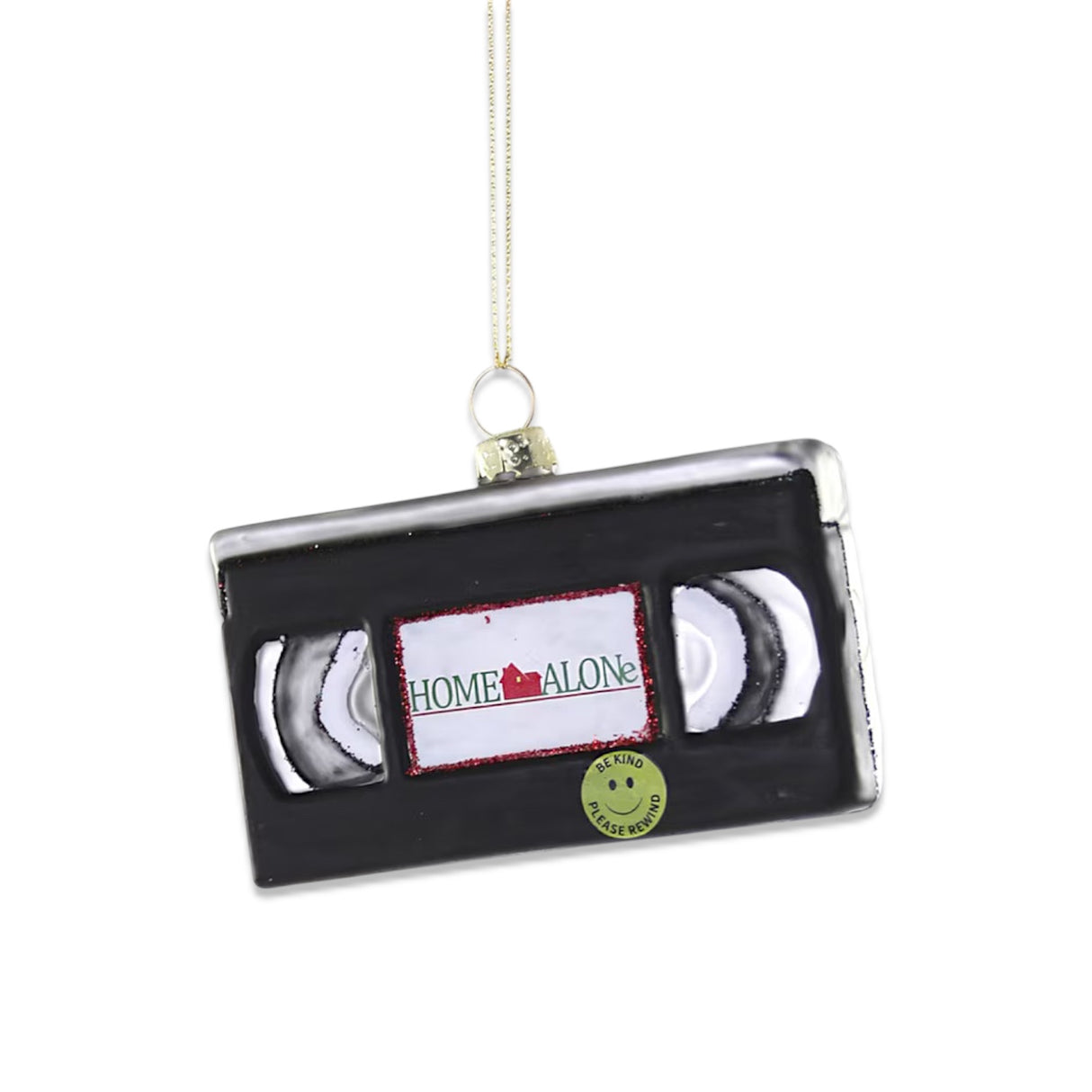 Home Alone Movie VHS Tape Glass Ornament