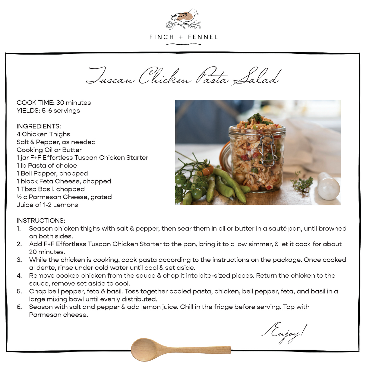 Effortless Tuscan Chicken Starter Sauce | Finch + Fennel