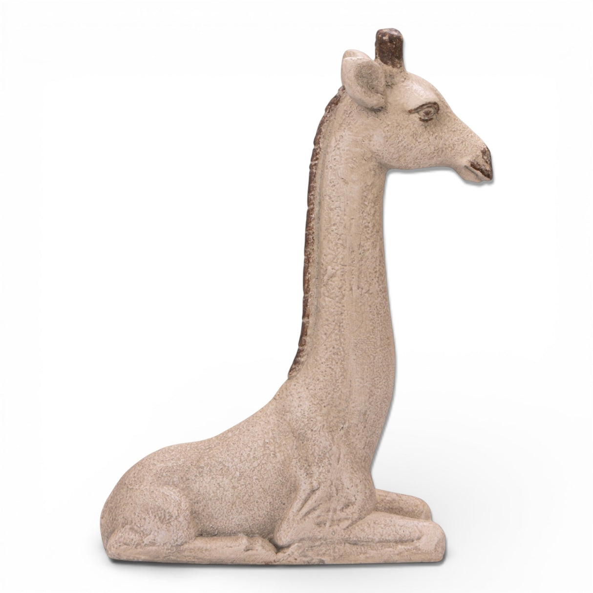 Antique grey giraffe calf statue vintage reproduction safari home décor