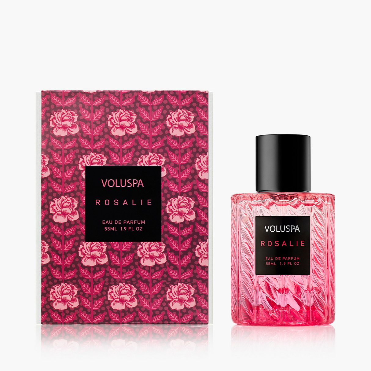 Voluspa Rosalie 55 mL Eau de Parfum bottle and packaging