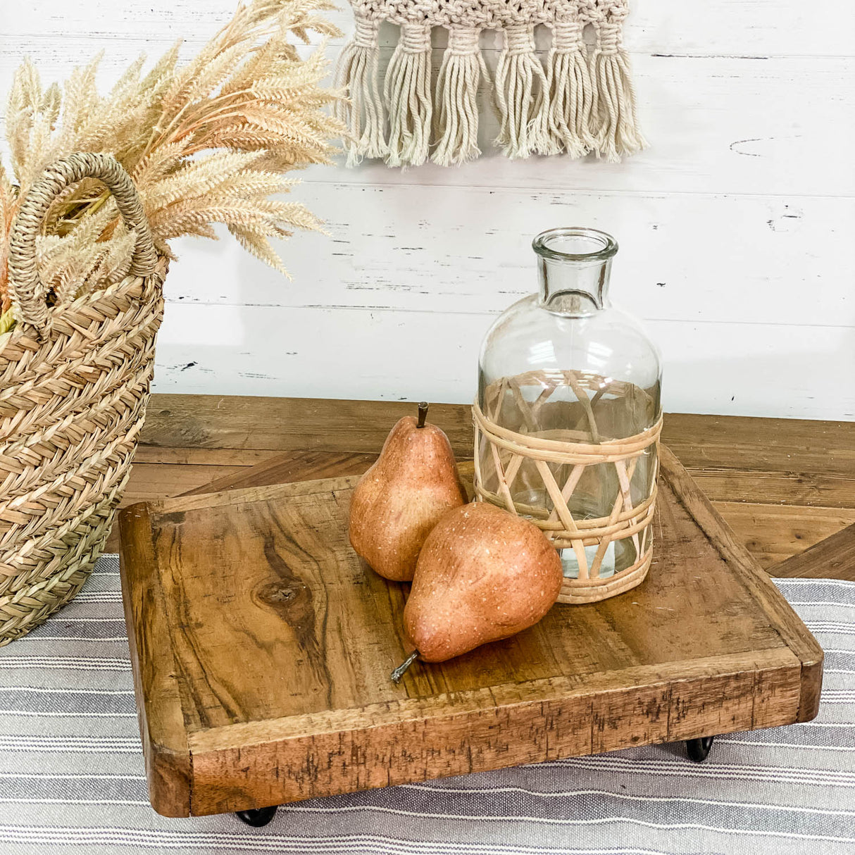 Rustic Wood Display Riser with Hairpin Legs