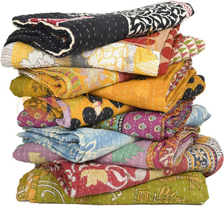 kantha embroidered blankets