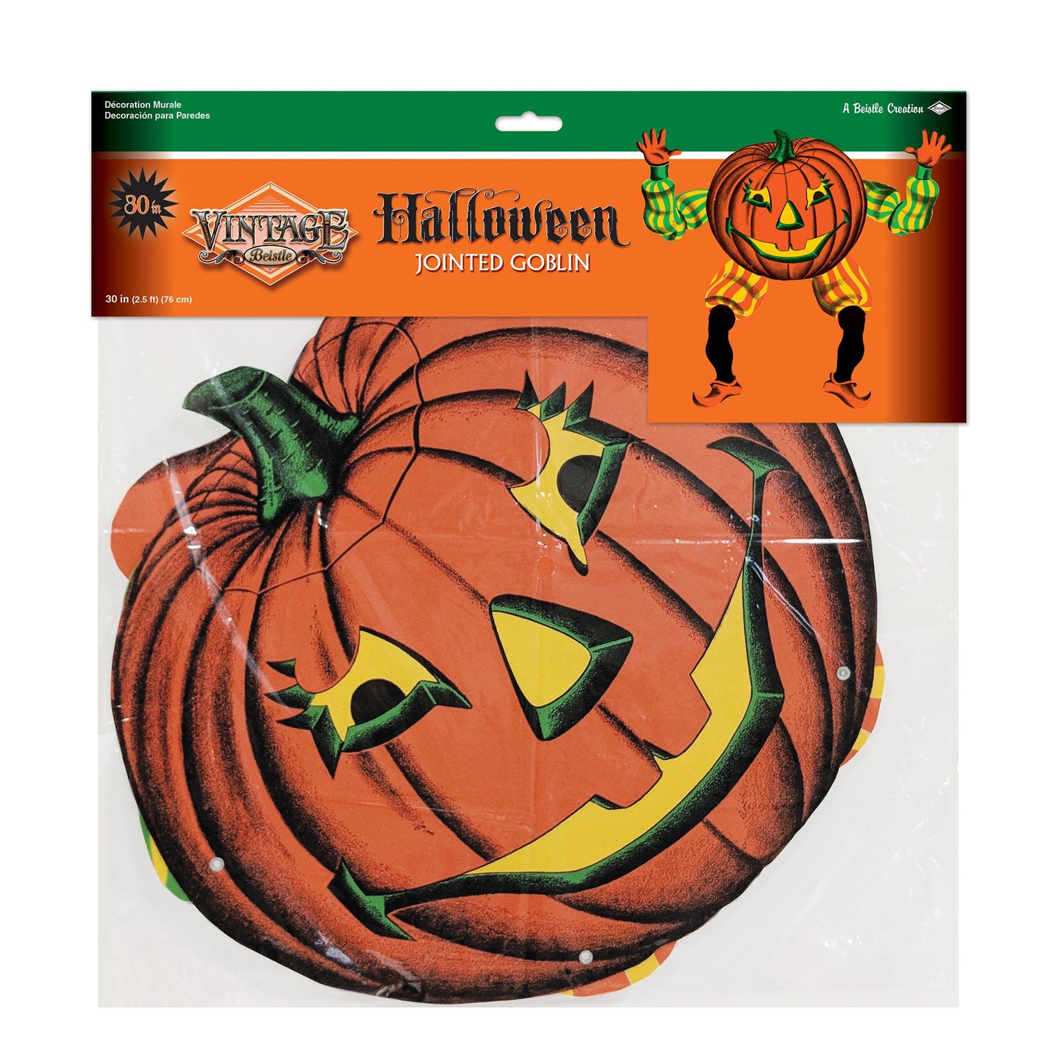 Beistle Retro Vintage Halloween Jointed Goblin Cardboard Cutout