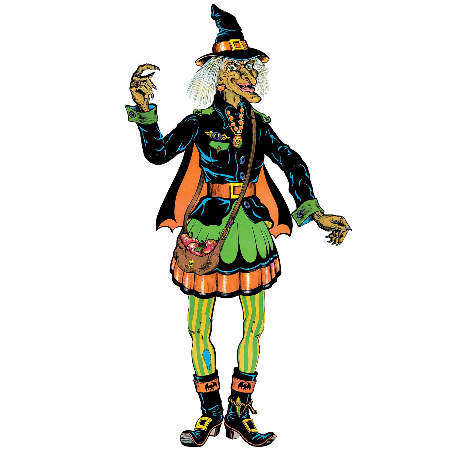 vintage Beistle cardboard cutout witch