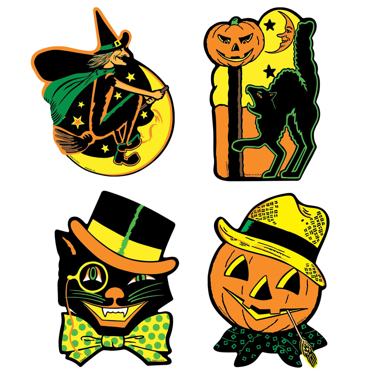 Beistle Retro Assorted Halloween Cutouts