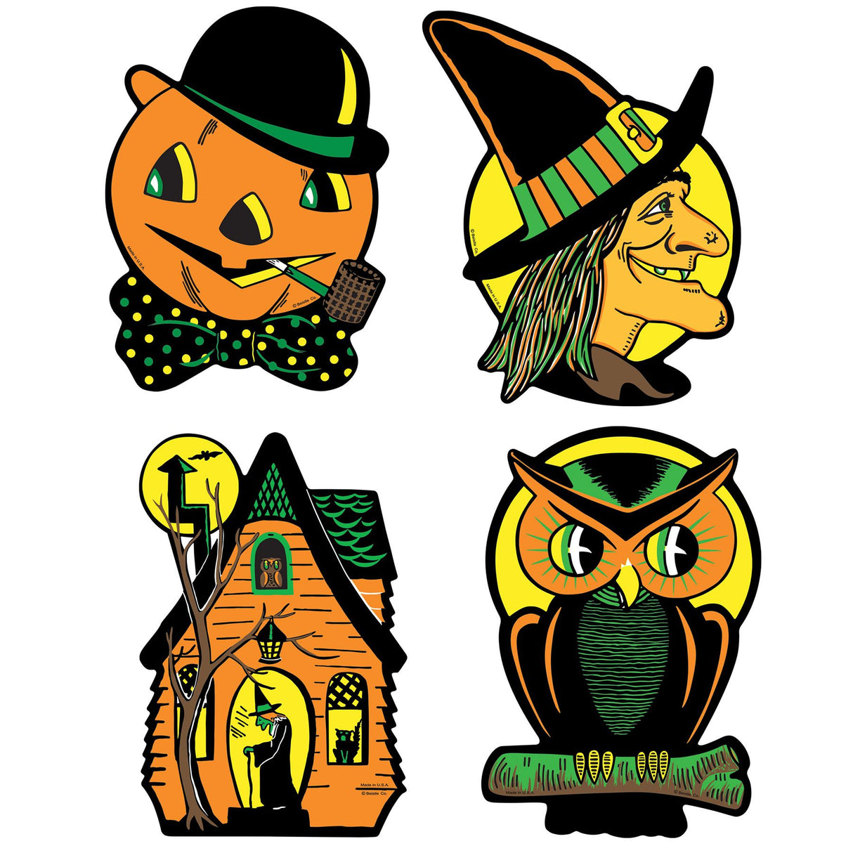 Beistle Retro Assorted Halloween Cutouts