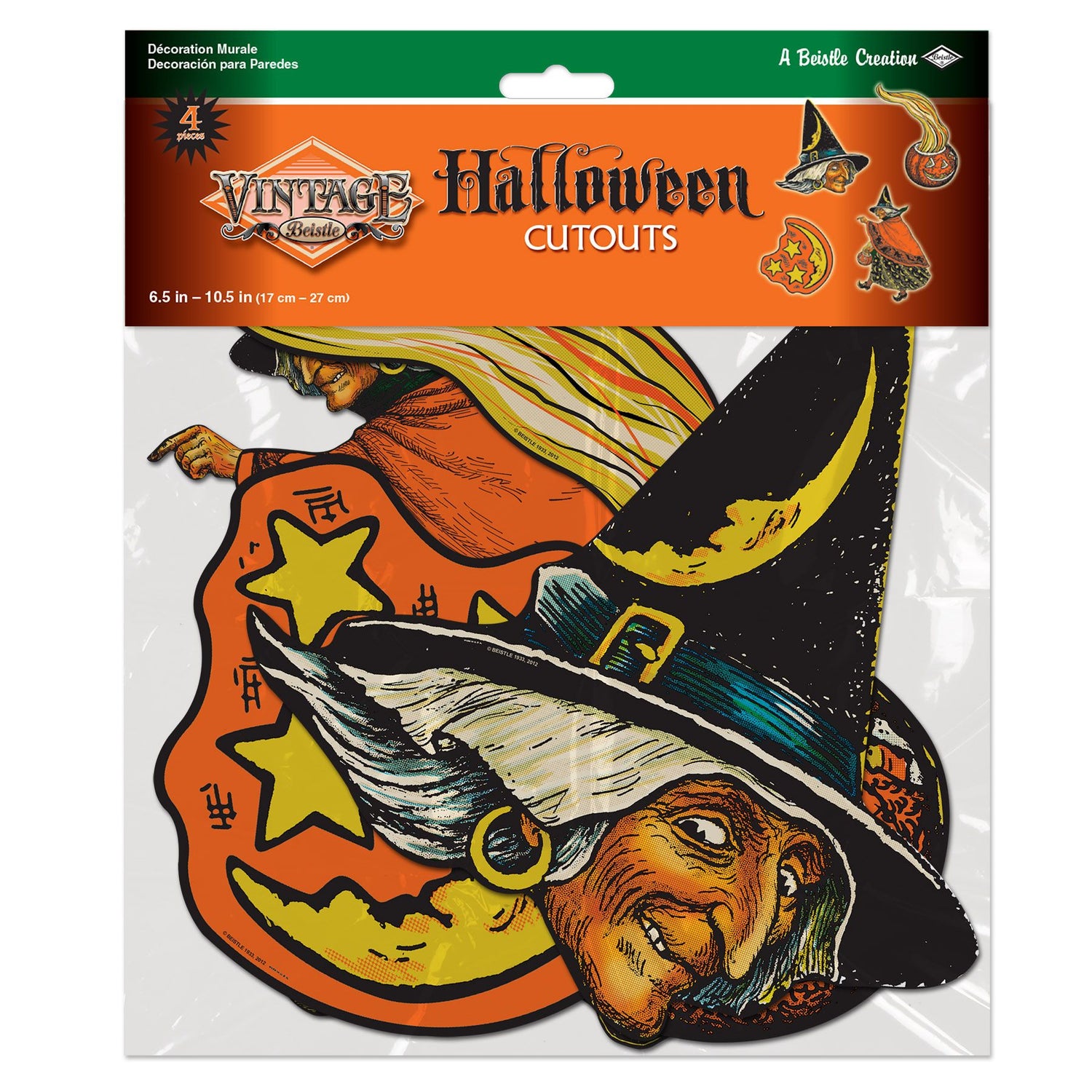 Beistle Retro Halloween Halloween Witch Cutouts