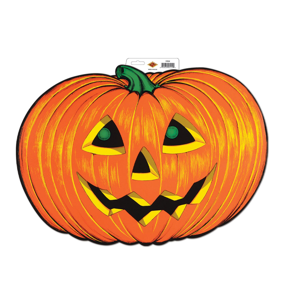 Beistle Retro Orange Jack-O-Lantern Face Cardboard Cutouts