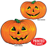 Beistle Retro Orange Jack-O-Lantern Face Cardboard Cutouts