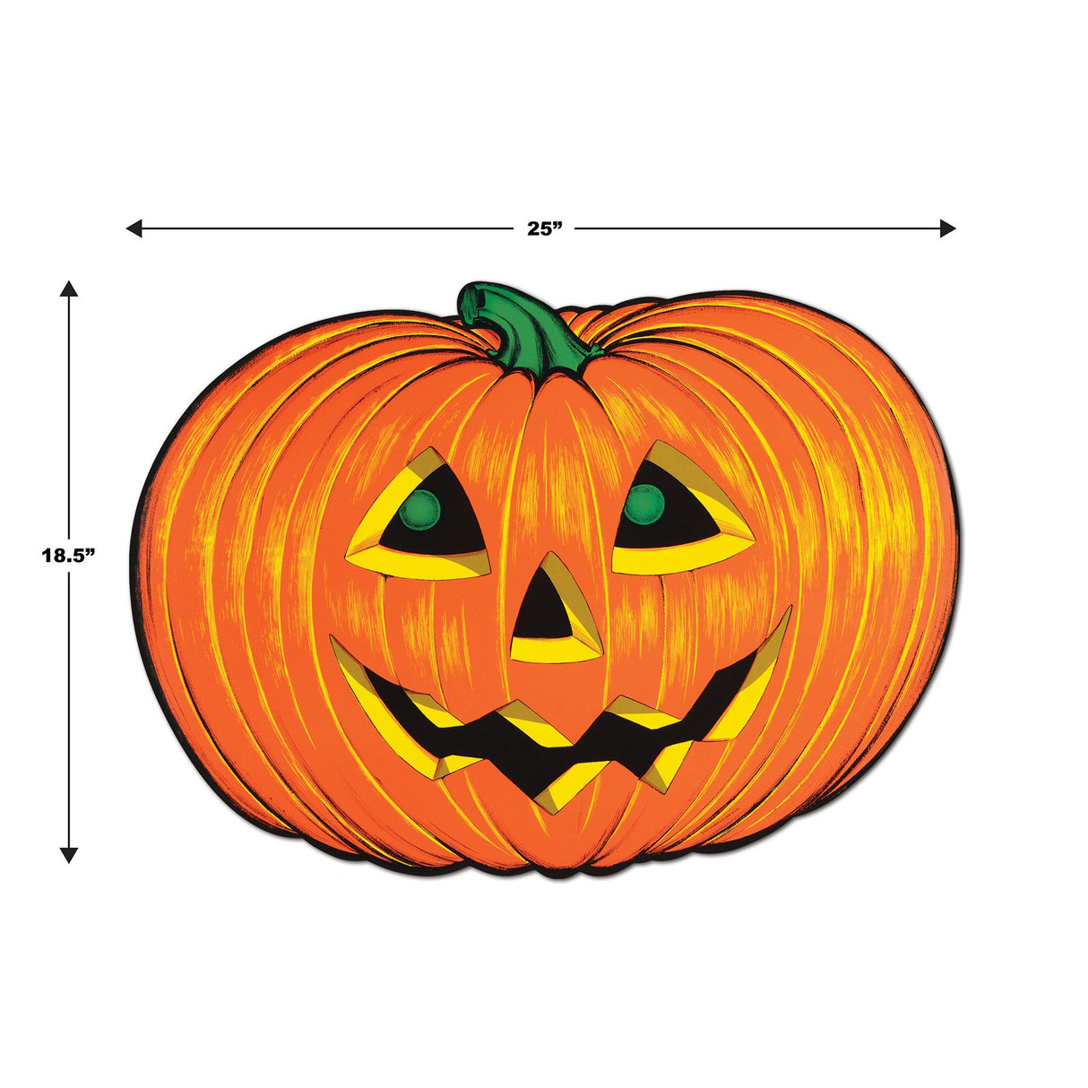 Beistle Retro Orange Jack-O-Lantern Face Cardboard Cutouts