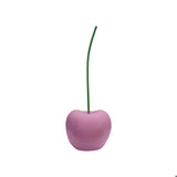 Pink Resin Cherry Accent with Green Stem