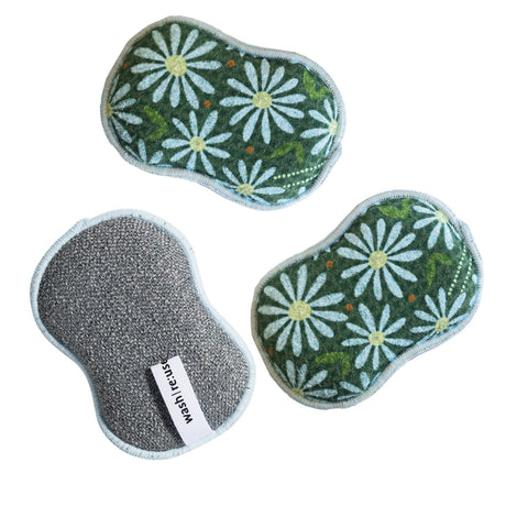 Re:Usable Blue Daisy Sponge (Set of 3)